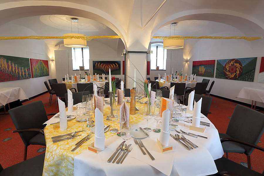 Romantik Hotel Zur Schwane Volkach Restaurant foto